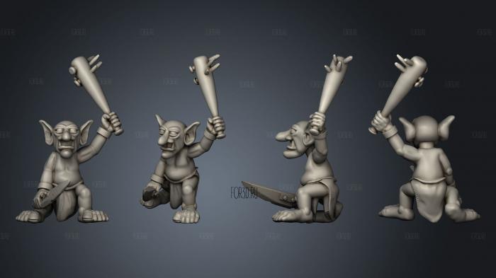 angry goblin 04 stl model for CNC