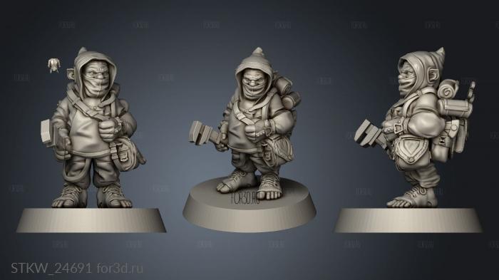 Airship Crew Female stl model for CNC