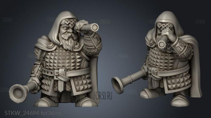 Airship Tak Crew Dwarf stl model for CNC