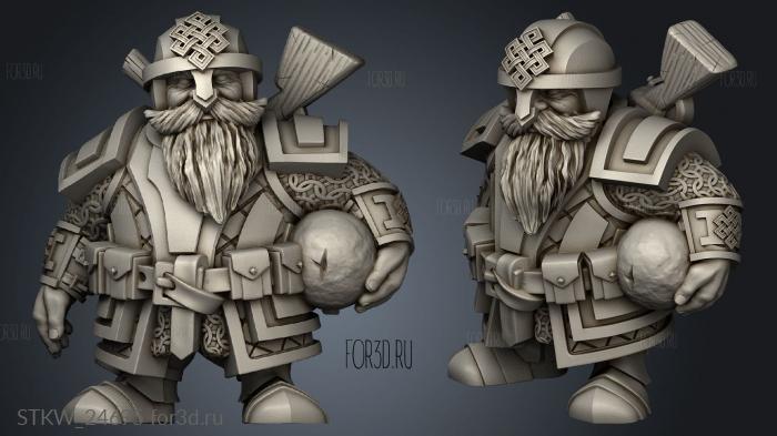 Airship Tak Crew Dwarf stl model for CNC