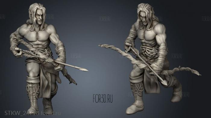 Cursed Sidhe Hunter stl model for CNC