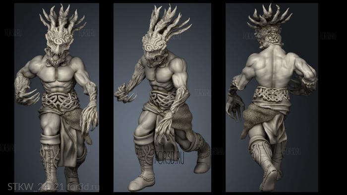 Cursed Sidhe Hunter stl model for CNC