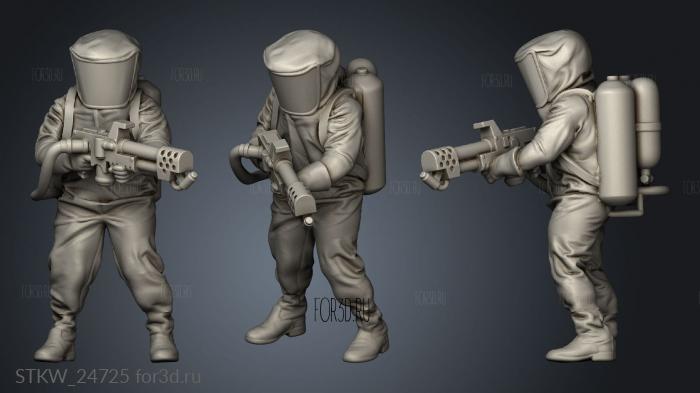 Biohazard Suit Heavy Flamer stl model for CNC