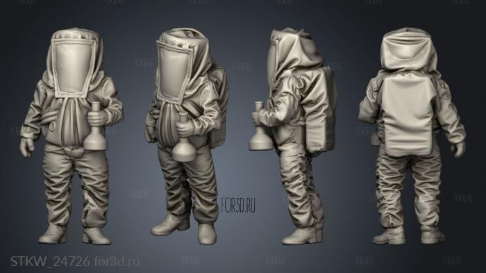 Biohazard Suit Heavy Laborant stl model for CNC