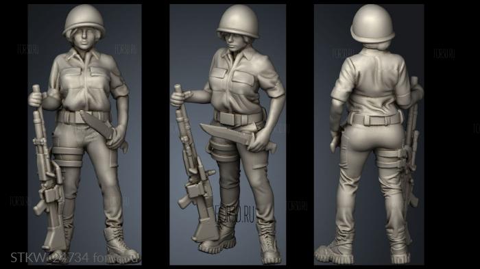 Girl stl model for CNC