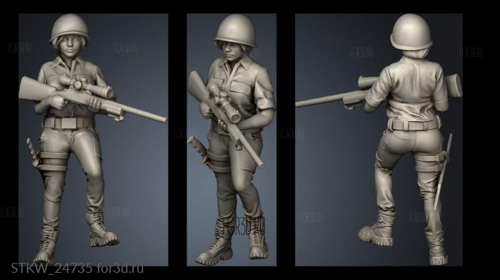Girl stl model for CNC