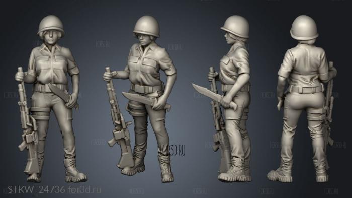 Girl Squad stl model for CNC