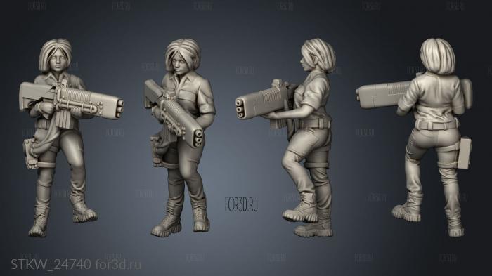Girl Squad Plazma stl model for CNC
