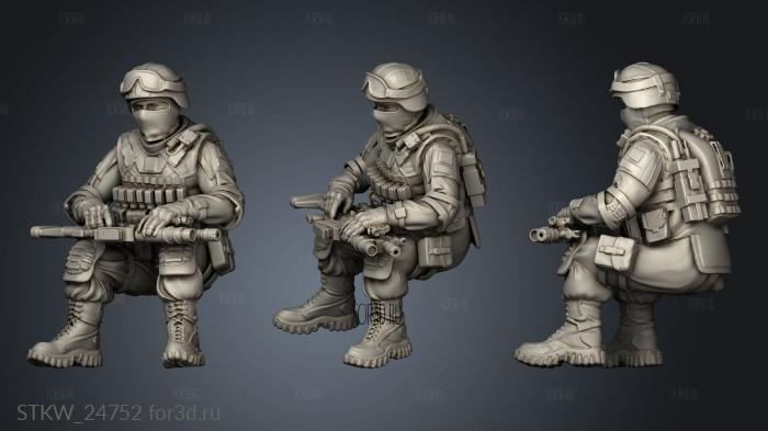 Soldier seated 3d stl модель для ЧПУ