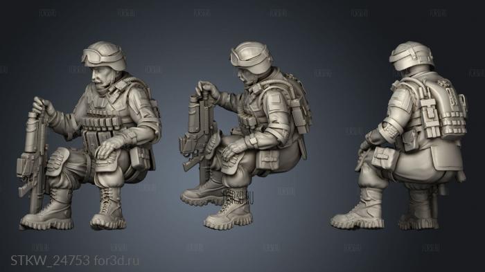 Soldier seated 3d stl модель для ЧПУ