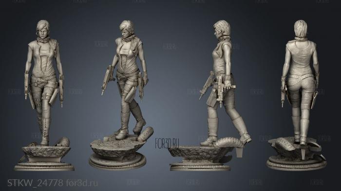 Alice Resident Evil Bald stl model for CNC