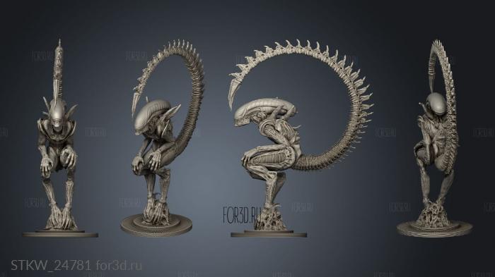 Alien Birth stl model for CNC