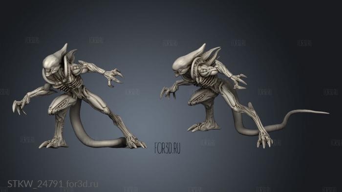 Aliens solo gigerian royal blood warrior stl model for CNC