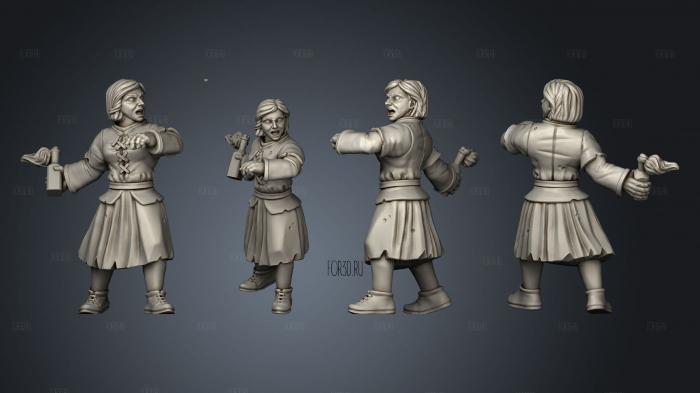 ANGRY VILLAGER 06 stl model for CNC