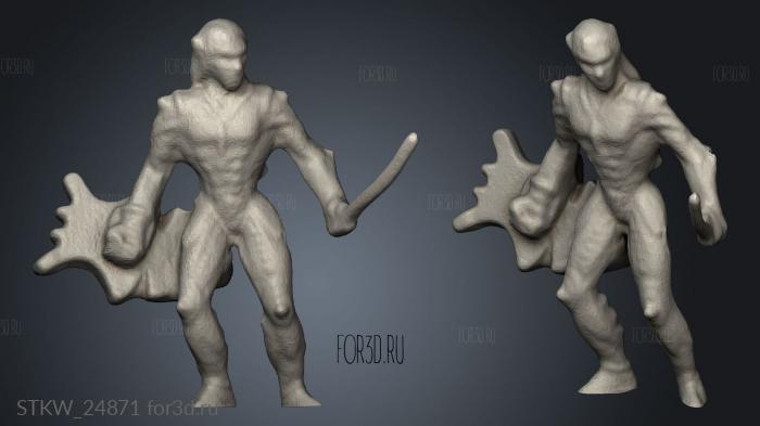Deepwyrm Drow stl model for CNC