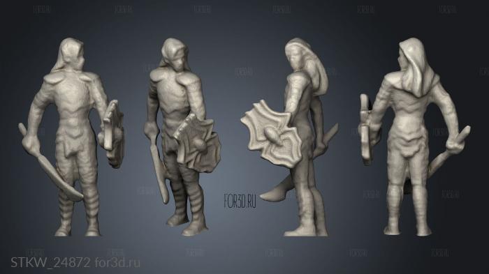 Deepwyrm Drow stl model for CNC