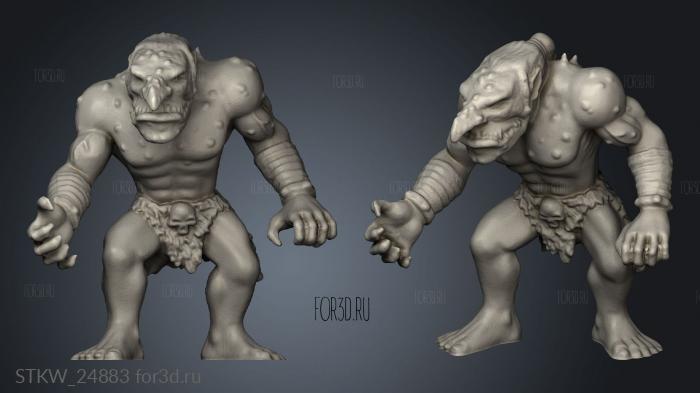 Feral Troll stl model for CNC