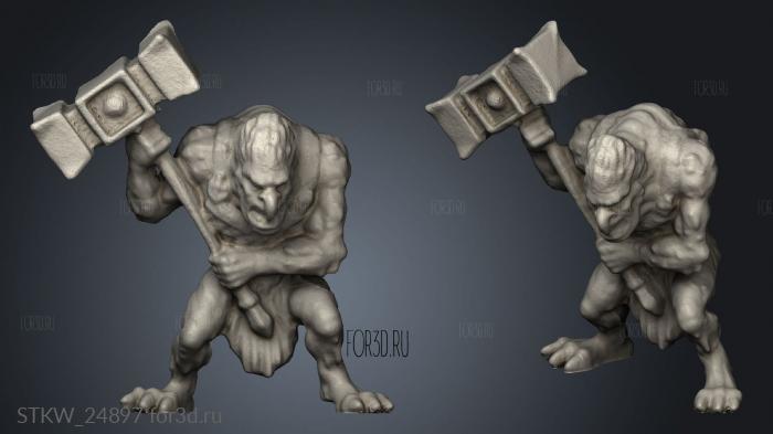 Ice Troll Berserker 3d stl модель для ЧПУ