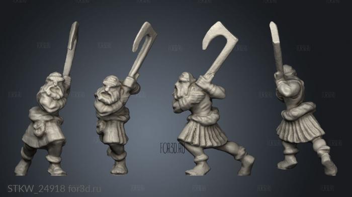 Mac Dirk Warriors stl model for CNC