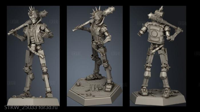 The Wrench Robo Punk stl model for CNC