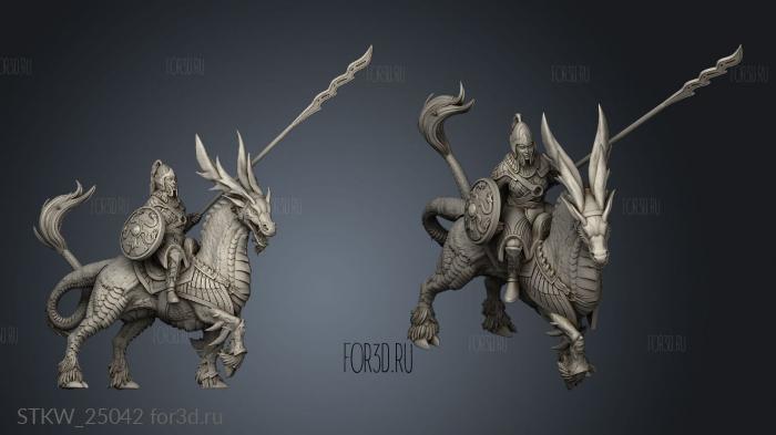 Allarian Qirin Warden Female stl model for CNC