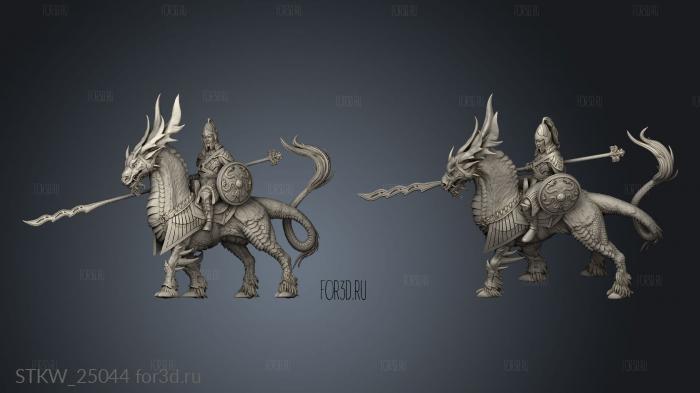 Allarian Qirin Warden Male stl model for CNC