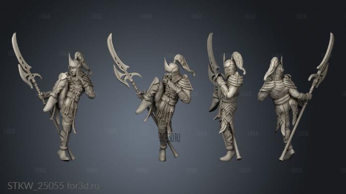 Allarian Halberdier Female stl model for CNC