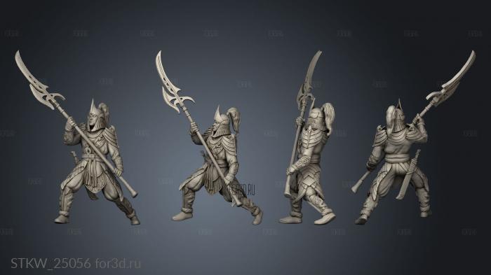 Allarian Halberdier Male stl model for CNC