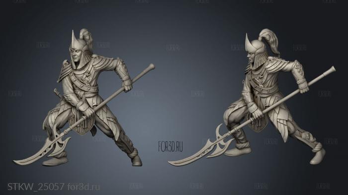 Allarian Halberdier Male stl model for CNC