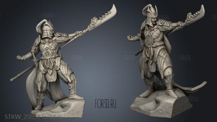 Allarian Oathguard Halberdier Captain stl model for CNC