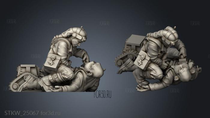 Alliance Combat Medics and Bucket stl model for CNC