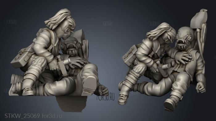 Alliance Combat Medics and Bucket stl model for CNC