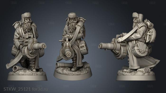 Battalion infantry gunner stl model for CNC