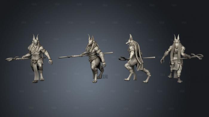Anubis Avatar Attacking stl model for CNC