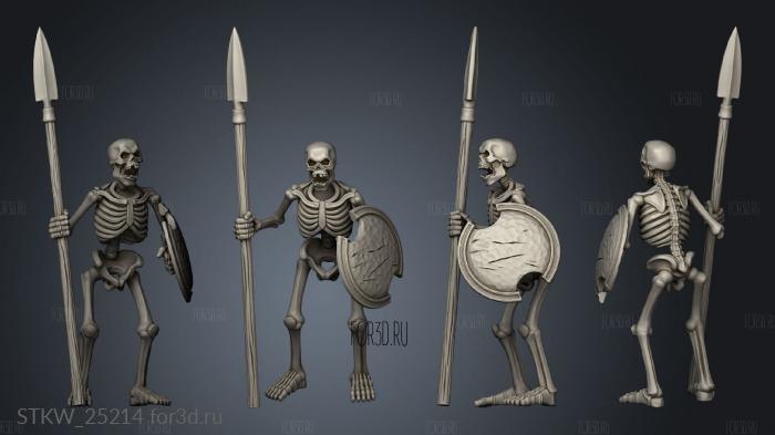 Ancient Undead Skeleton Spean stl model for CNC