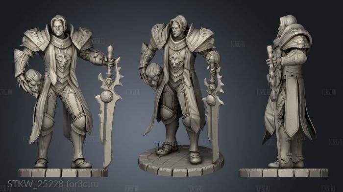 Anduin Wrynn statue stl model for CNC