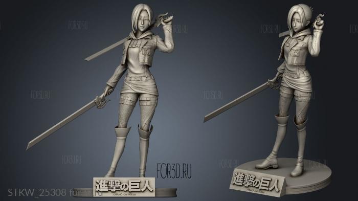 Annie standing attack on titan stl model for CNC