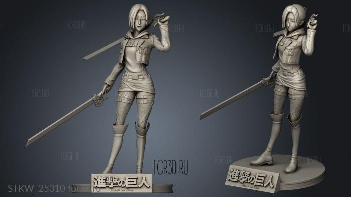 Annie standing attack on titan stl model for CNC