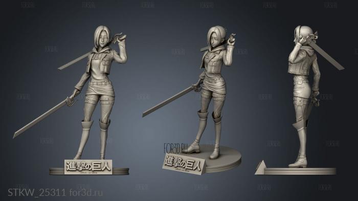 Annie standing attack on titan completo stl model for CNC