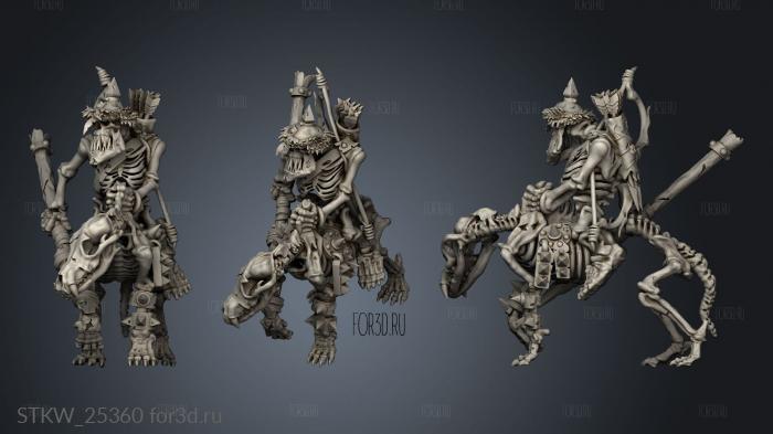 skeleton goblin wolfrider 3d stl модель для ЧПУ