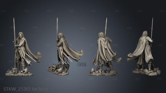 Aragorn statue stl model for CNC