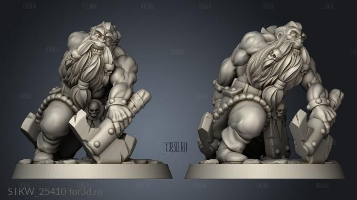 dwarf Berserker stl model for CNC