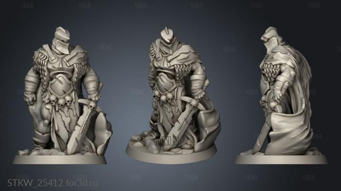 fallen Knight stl model for CNC