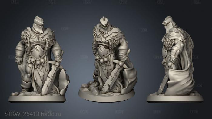 fallen Knight easy Slip stl model for CNC