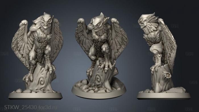 harpy 3d stl модель для ЧПУ