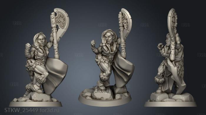 barbarian female stl model for CNC