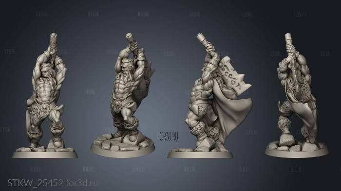 barbarian male stl model for CNC