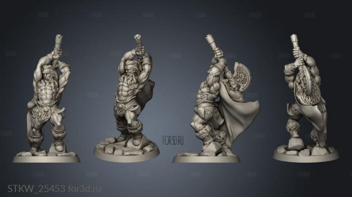 barbarian male stl model for CNC