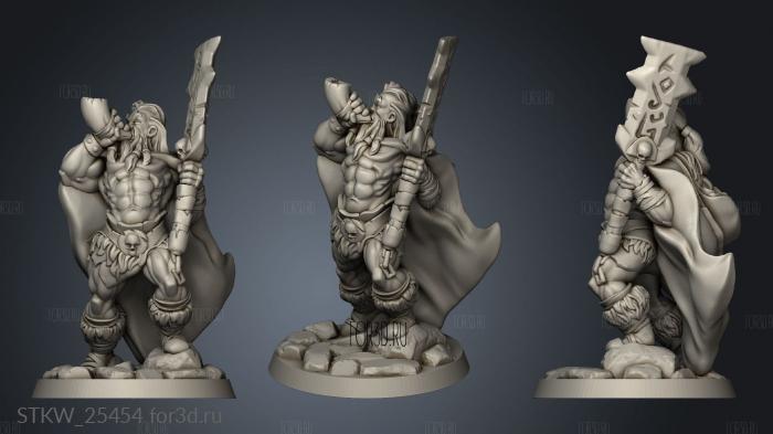 barbarian male stl model for CNC