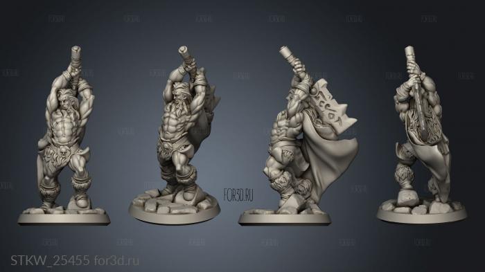 barbarian male stl model for CNC